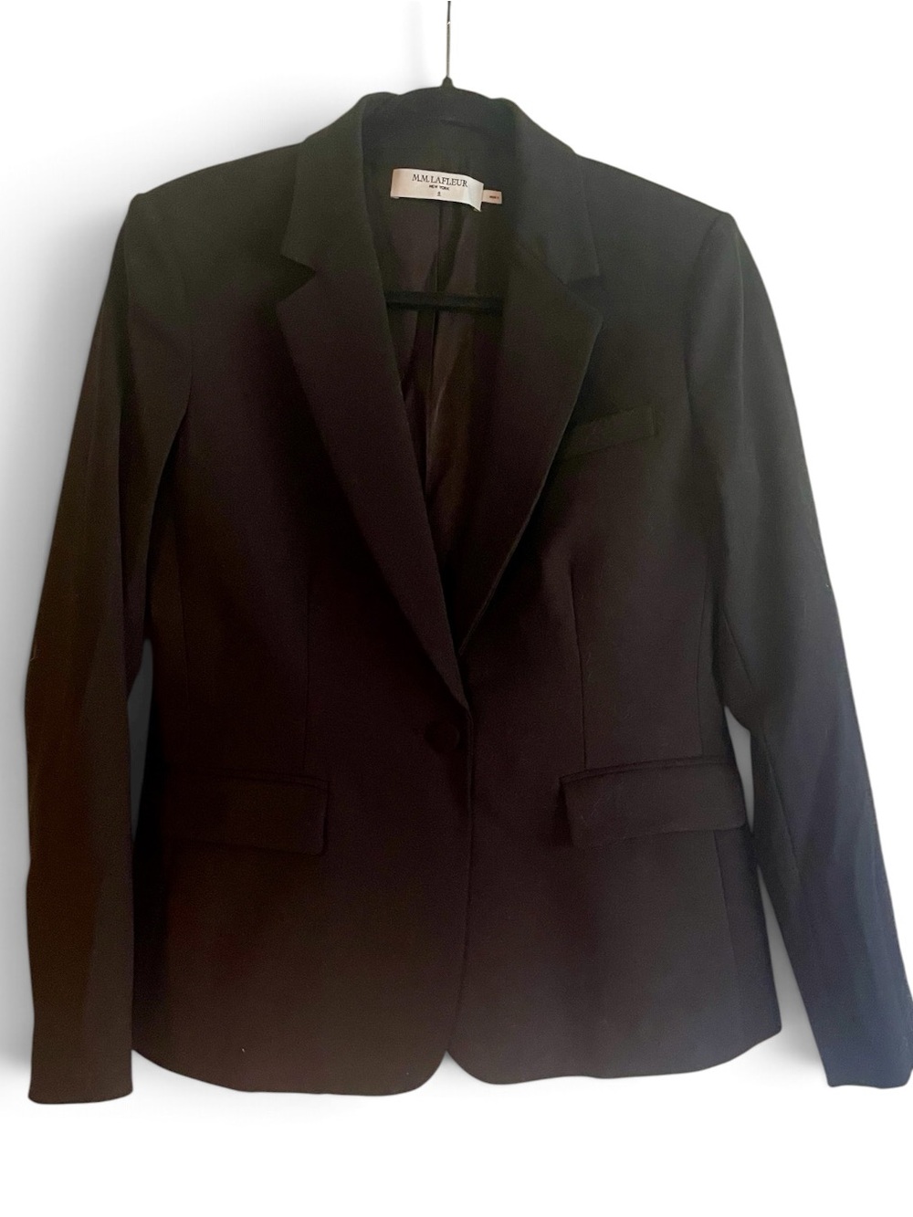 MM Lafleur Tailored Black Size 6 Wool Jacket
